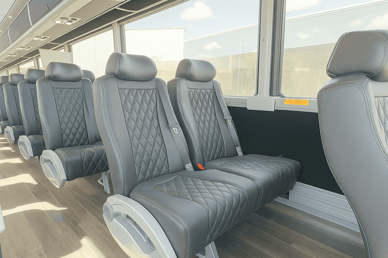 interior of Charter Bus Rental West Jordan charter bus